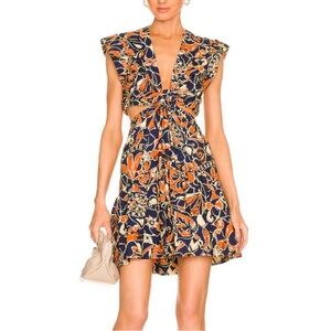 ALC Lexi cut out cotton mini dress